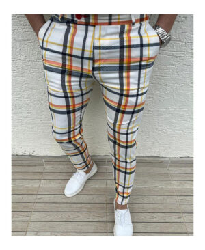 Black-Orange-Casual-Pants