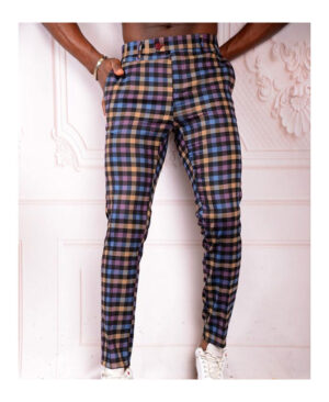 Blue-Brown-Casual-Pants